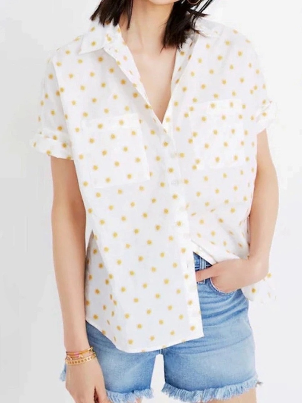 Madewell Courier Button-Down Shirt in Embroidered Sunburst
